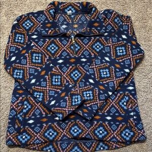 Old Navy Women's Patterned Sweater - Navy, Orange, Blue, White